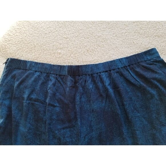 H by Halston Womens Petite Wide Leg Blue Patterned Rayon Crop Pants Sz 20WP - Picture 2 of 14